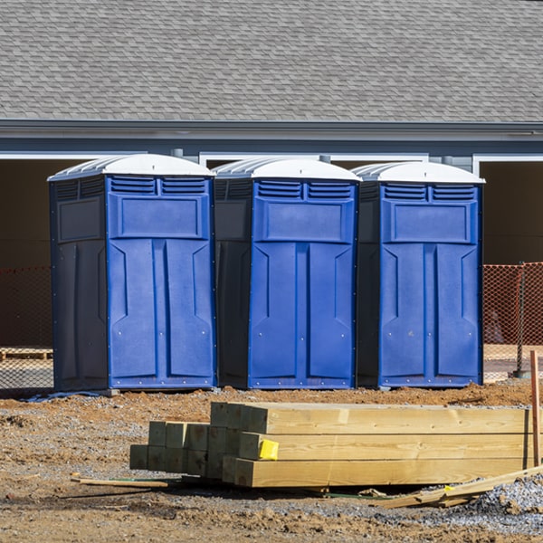 how often are the porta potties cleaned and serviced during a rental period in Talent OR